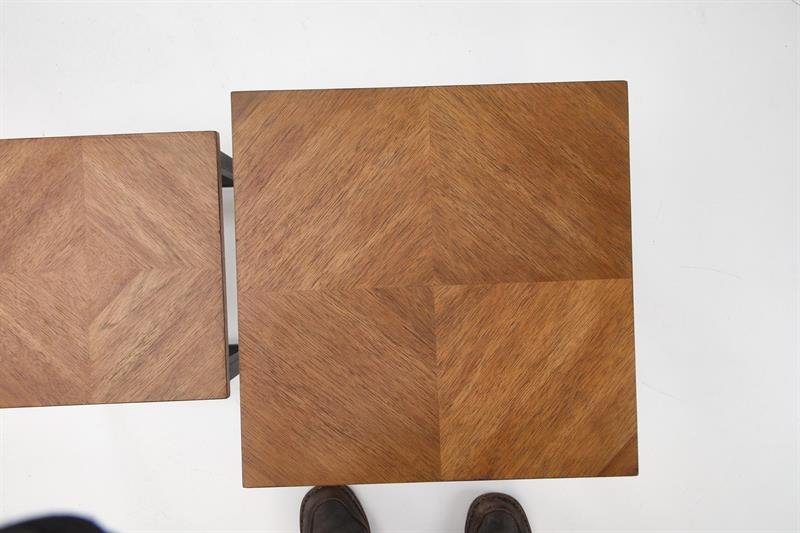 ELZA coffee table set, 2 pcs., walnut/black - Image 7