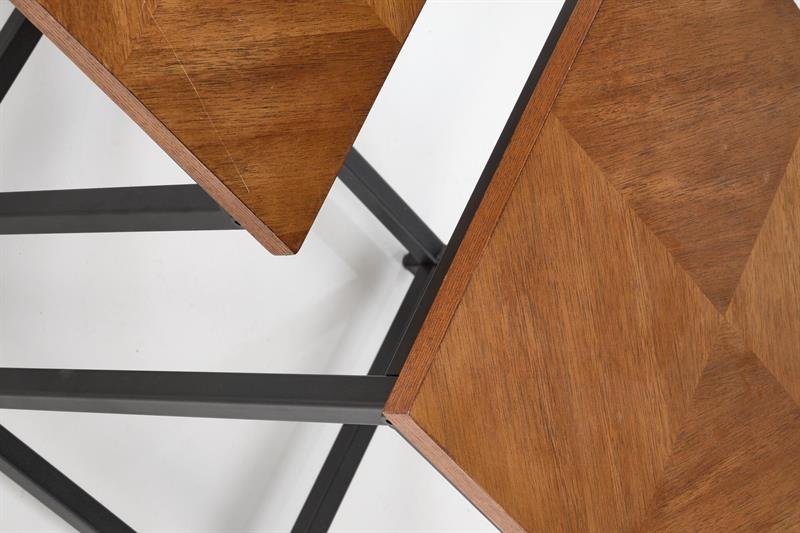 ELZA coffee table set, 2 pcs., walnut/black - Image 8