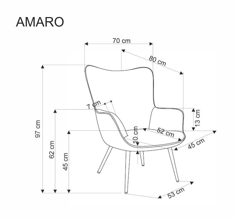 AMARO leisure chair, olive color - Image 4