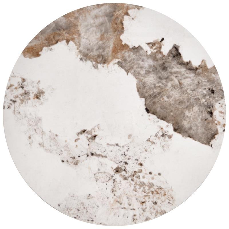 INES set of two coffee tables, beige marble / white - Image 7