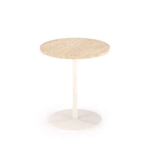 TRAVERSO S table, travertine/white