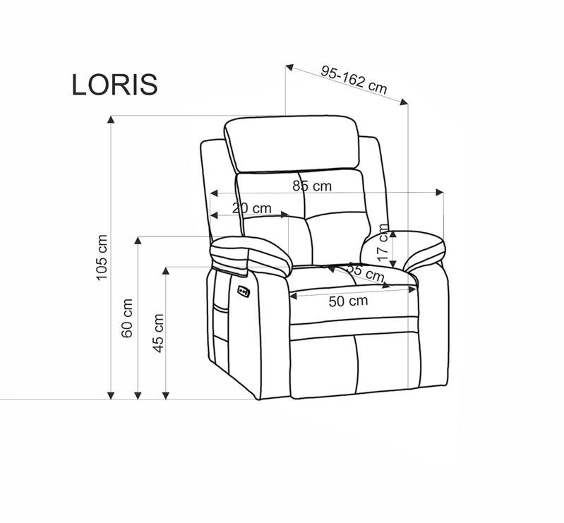 LORIS reclining chair, color: beige - Image 5