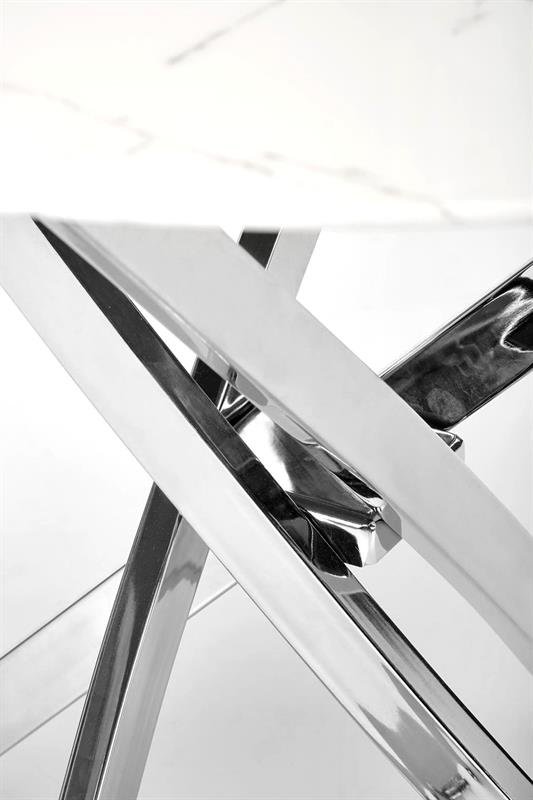 RAYMOND 2-piece table, white marble/silver - Image 5