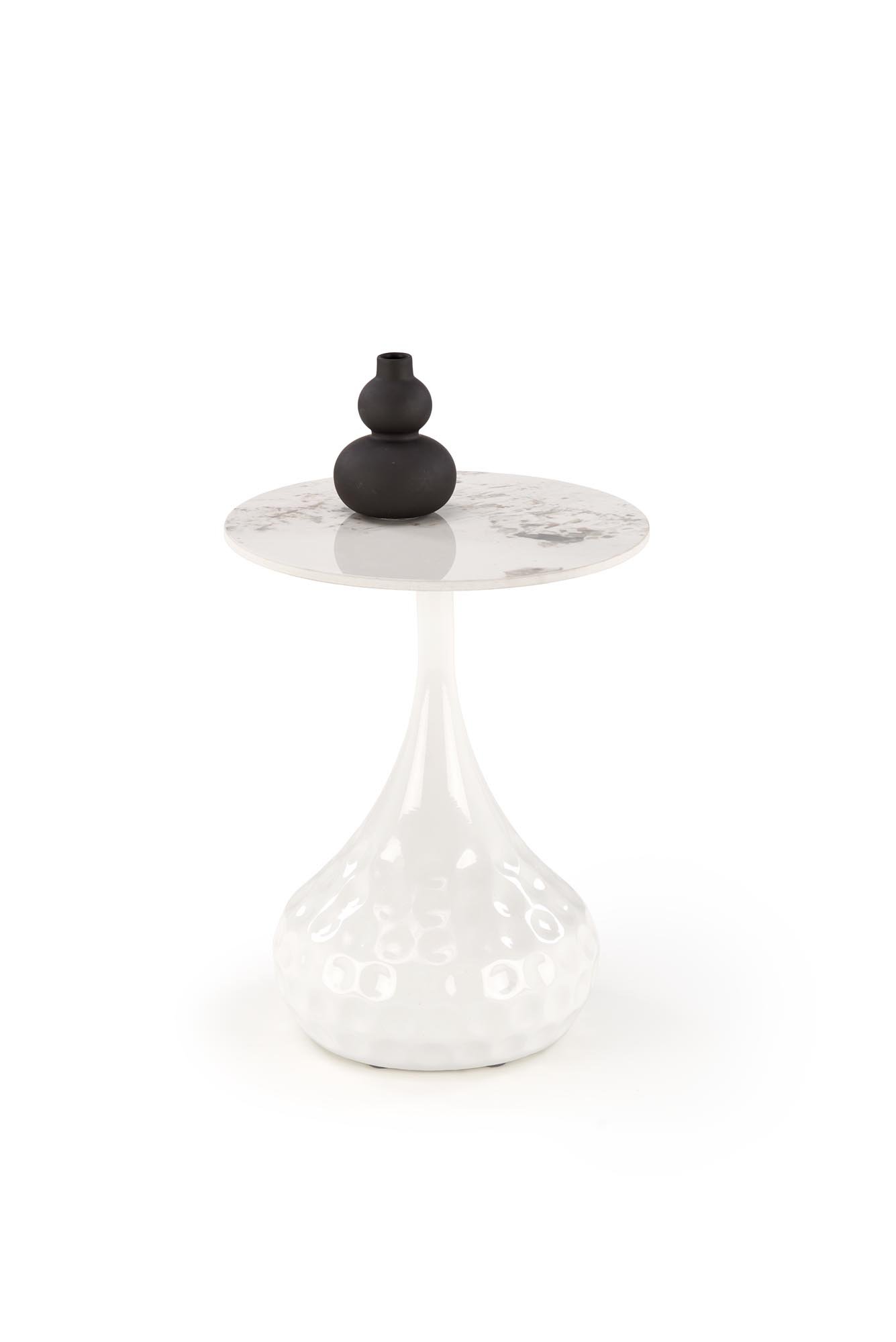 VERDE coffee table, white marble / white