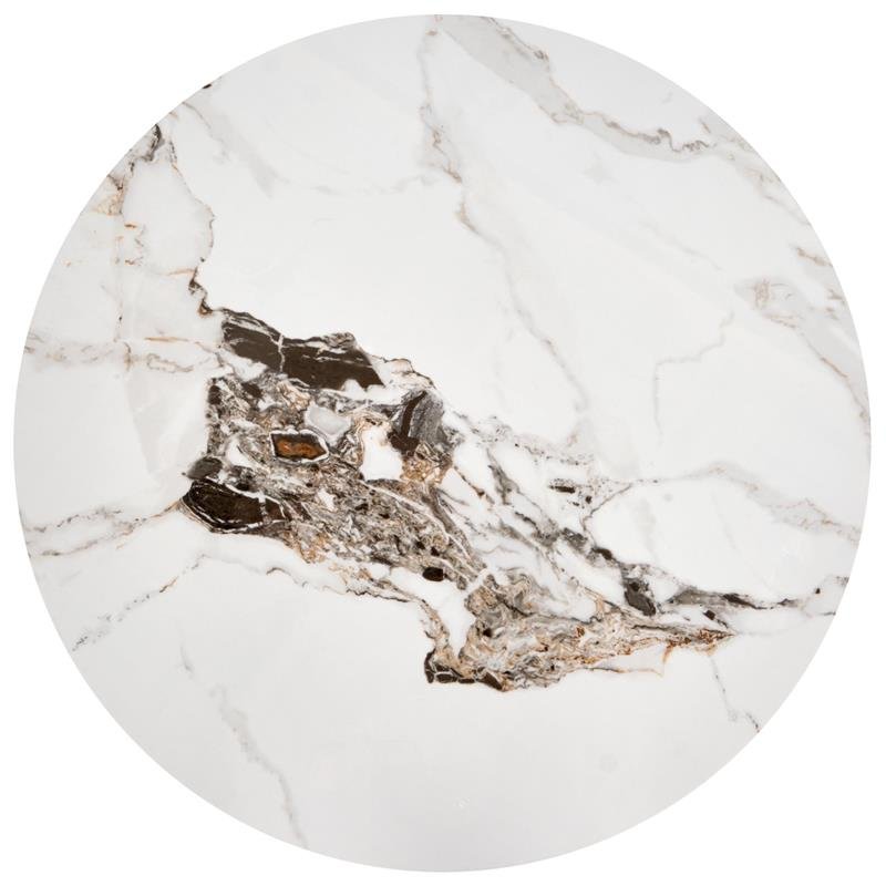 ROSA coffee table, white marble / gray marble / gold - Image 2