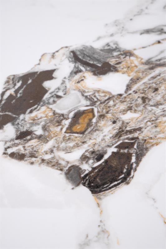 ROSA coffee table, white marble / gray marble / gold - Image 5
