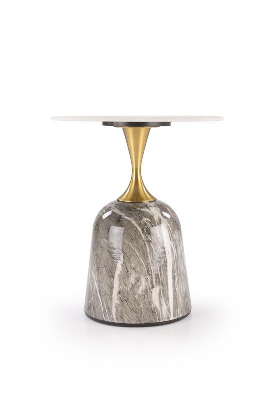 ROSA coffee table, white marble / gray marble / gold - Image 6