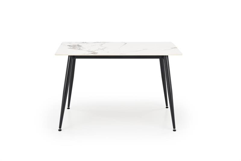 EMILIO 120 table, color: table top - white marble, legs - black - Image 3