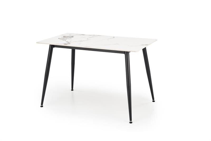 EMILIO 120 table, color: table top - white marble, legs - black - Image 4