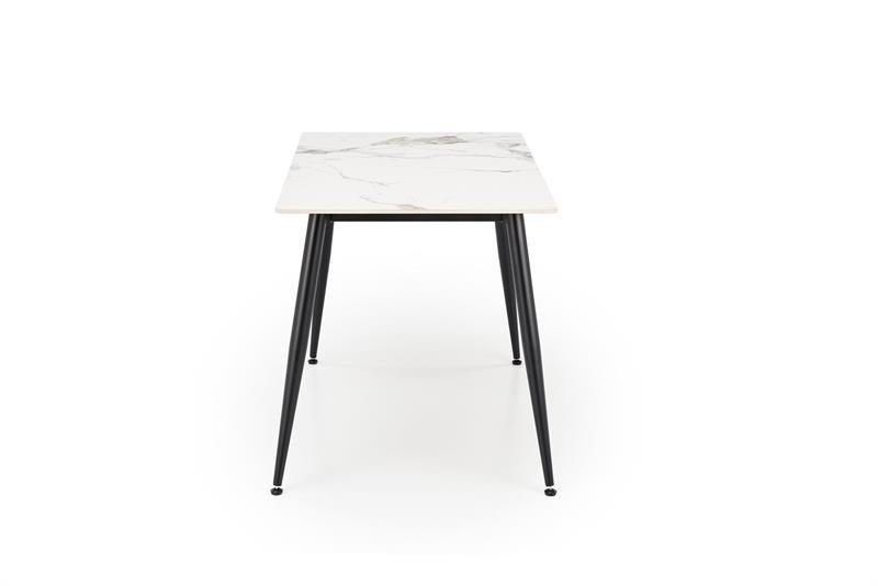 EMILIO 120 table, color: table top - white marble, legs - black - Image 11