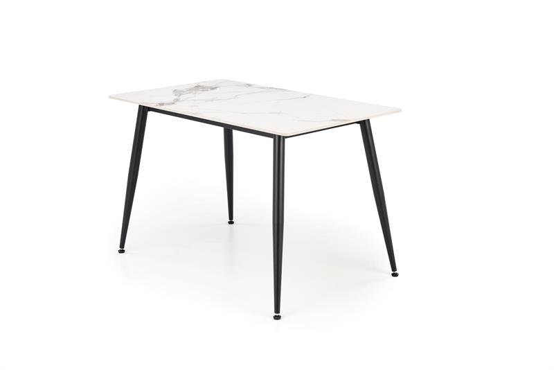 EMILIO 120 table, color: table top - white marble, legs - black - Image 12