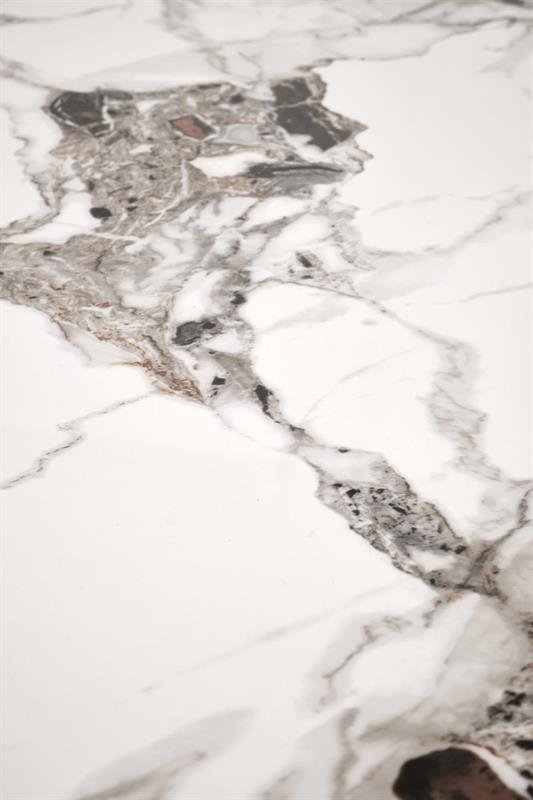 EMILIO 120 table, color: table top - white marble, legs - black - Image 14