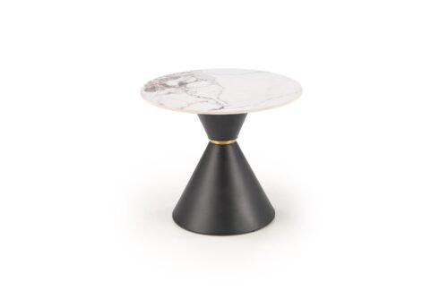 GORETTI_S coffee table, white marble / black