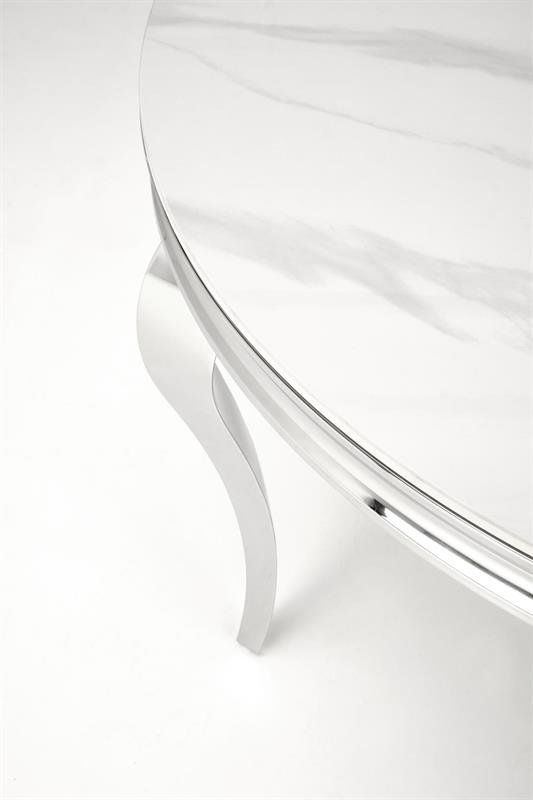REGINALD table, color: table top - white marble, legs - silver - Image 2