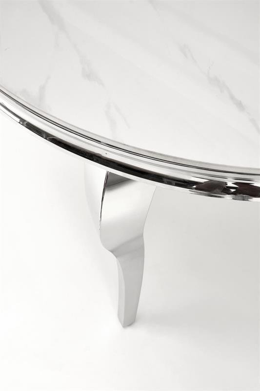 REGINALD table, color: table top - white marble, legs - silver - Image 3
