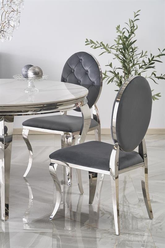 REGINALD table, color: table top - white marble, legs - silver - Image 10