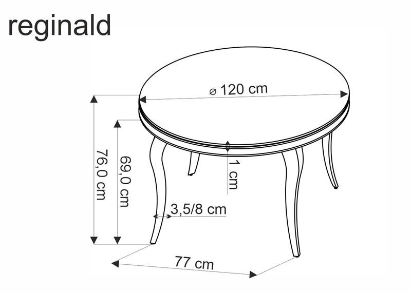 REGINALD_2 table, color: table top - black glass, legs - gold - Image 4