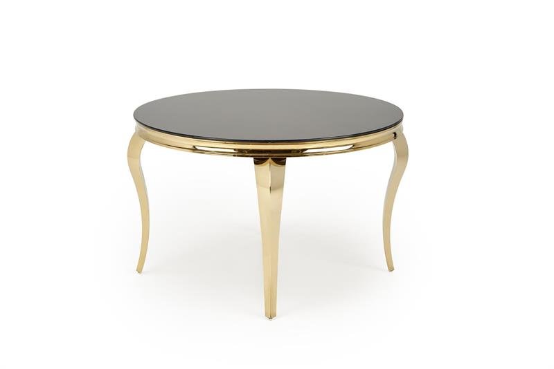 REGINALD_2 table, color: table top - black glass, legs - gold - Image 8
