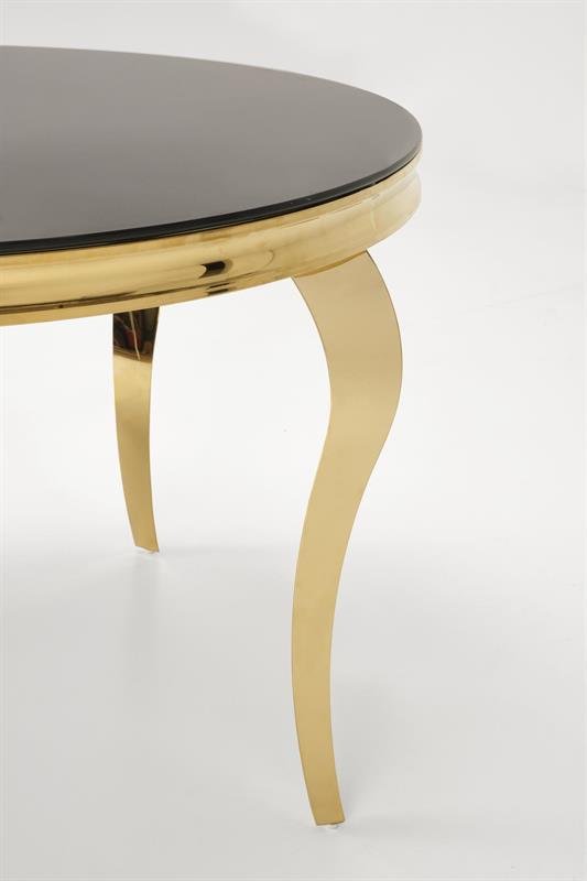 REGINALD_2 table, color: table top - black glass, legs - gold - Image 9