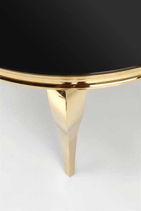 REGINALD_2 table, color: table top - black glass, legs - gold - Image 10
