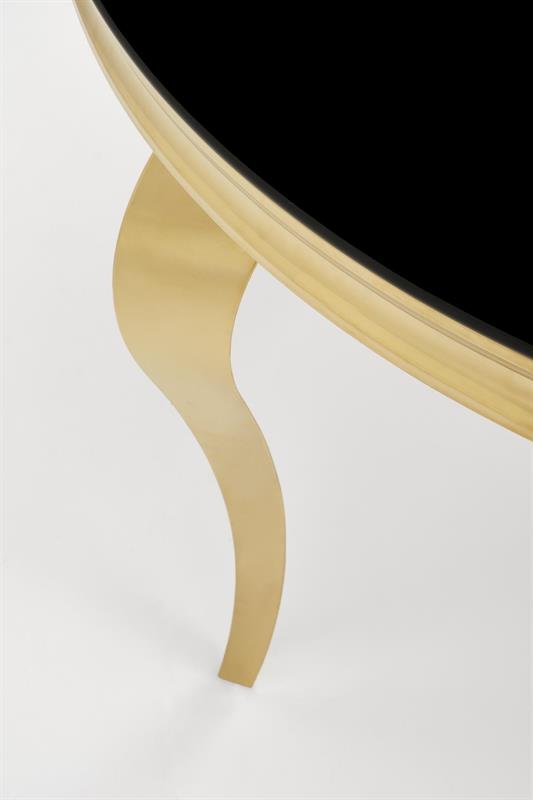 REGINALD_2 table, color: table top - black glass, legs - gold - Image 11