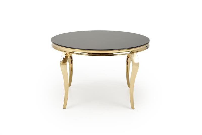 REGINALD_2 table, color: table top - black glass, legs - gold - Image 12