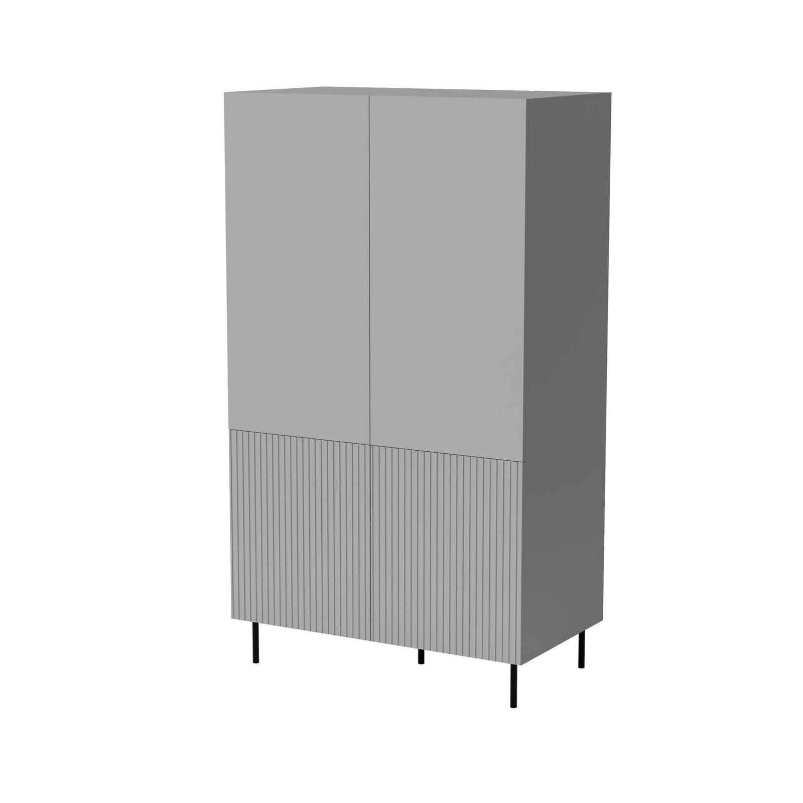 ASENSIO S-1 wardrobe, light gray / black