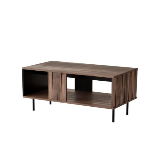 SWING coffee table, walnut/black