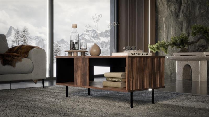 SWING coffee table, walnut/black - Image 5