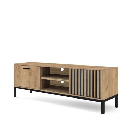 LAMINO RTV-1, TV stand, artificial oak / black