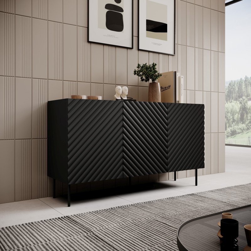 ONDA chest of drawers 150 (3D2SZ) black