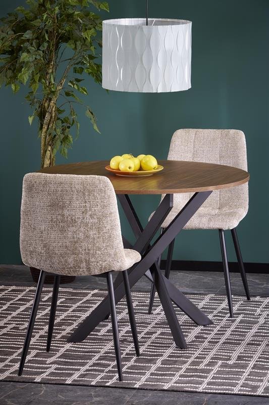 EDGAR table, table top - walnut, legs - black - Image 6