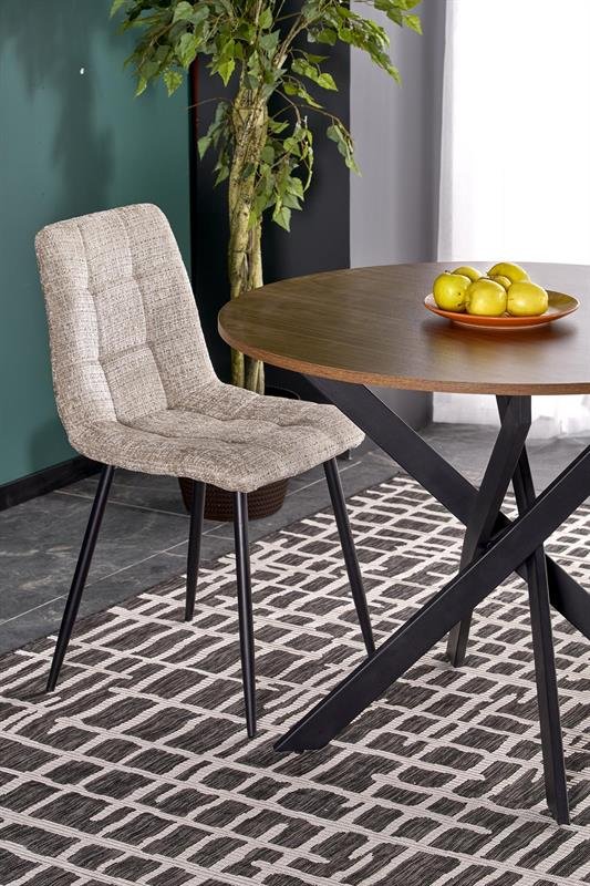 EDGAR table, table top - walnut, legs - black - Image 8