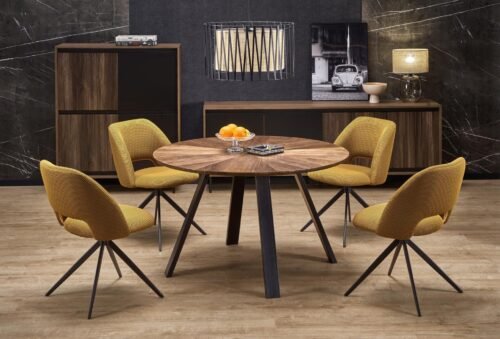 DANILO table, walnut/black