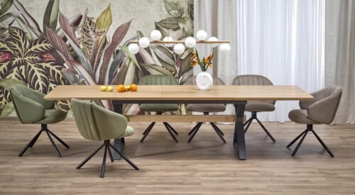 HENRY table, natural / black