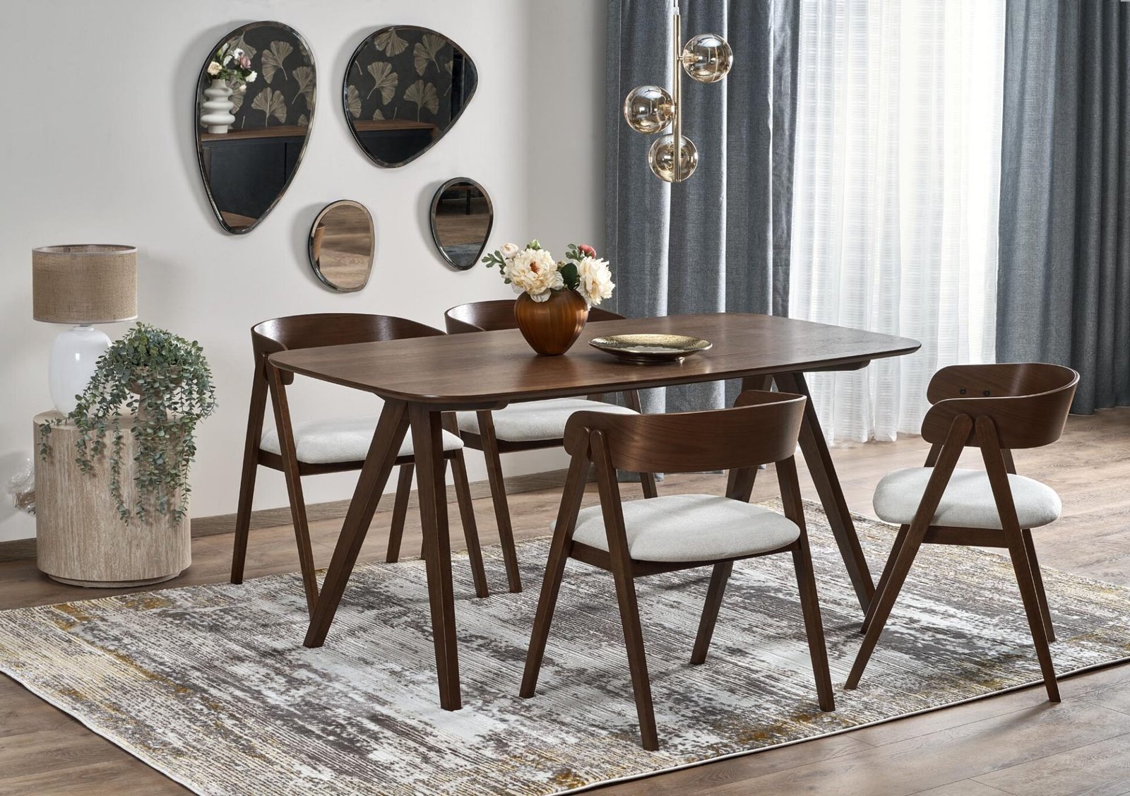 MIGUEL table walnut / walnut