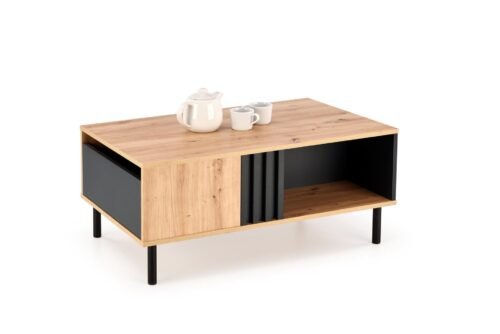 SONIA coffee table, oak / black