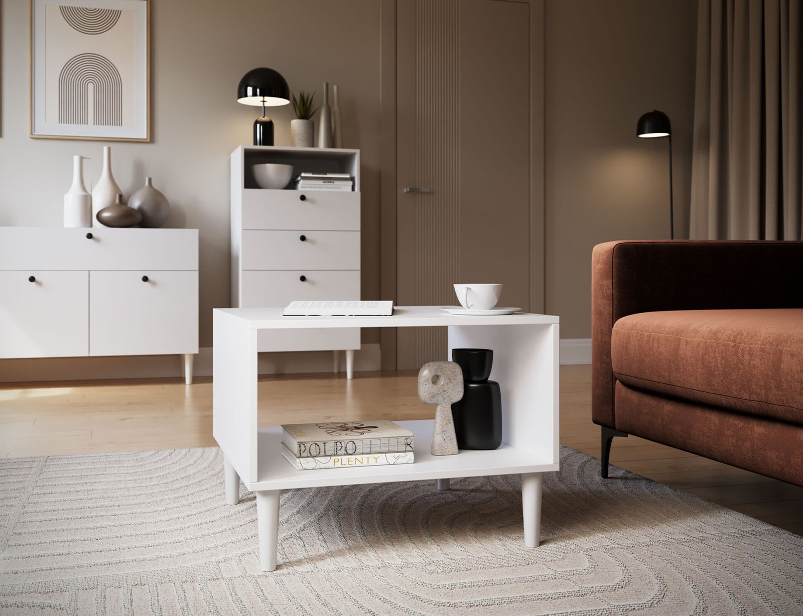 Dullum 60 white coffee table - Image 4