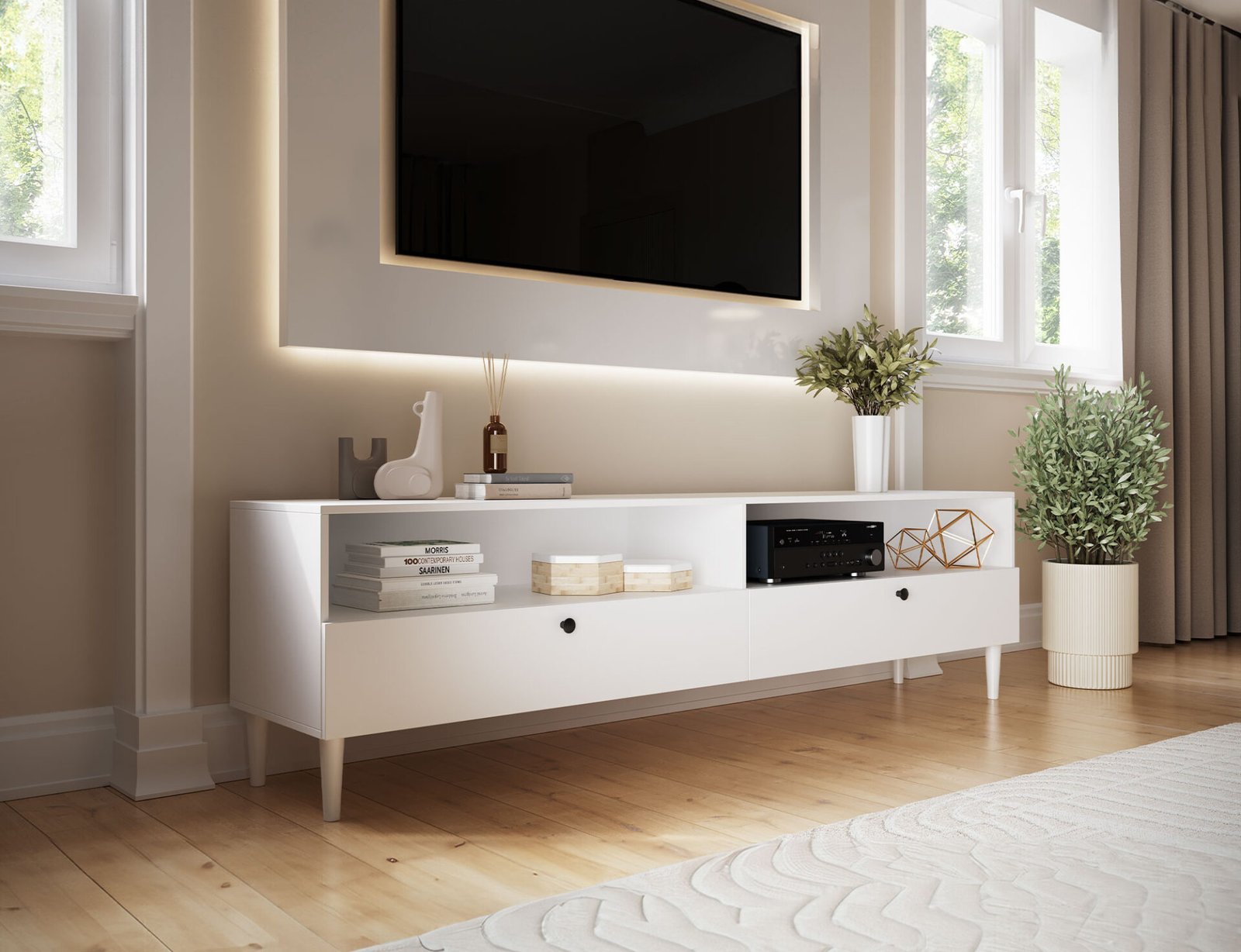 Dullum 200 TV stand, white - Image 4