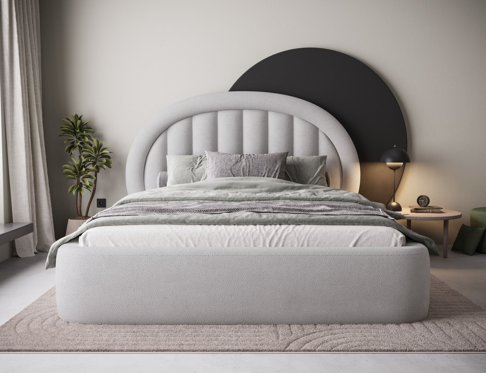 Bed with zipper + metal frame/gas/container 160x200 - Image 4