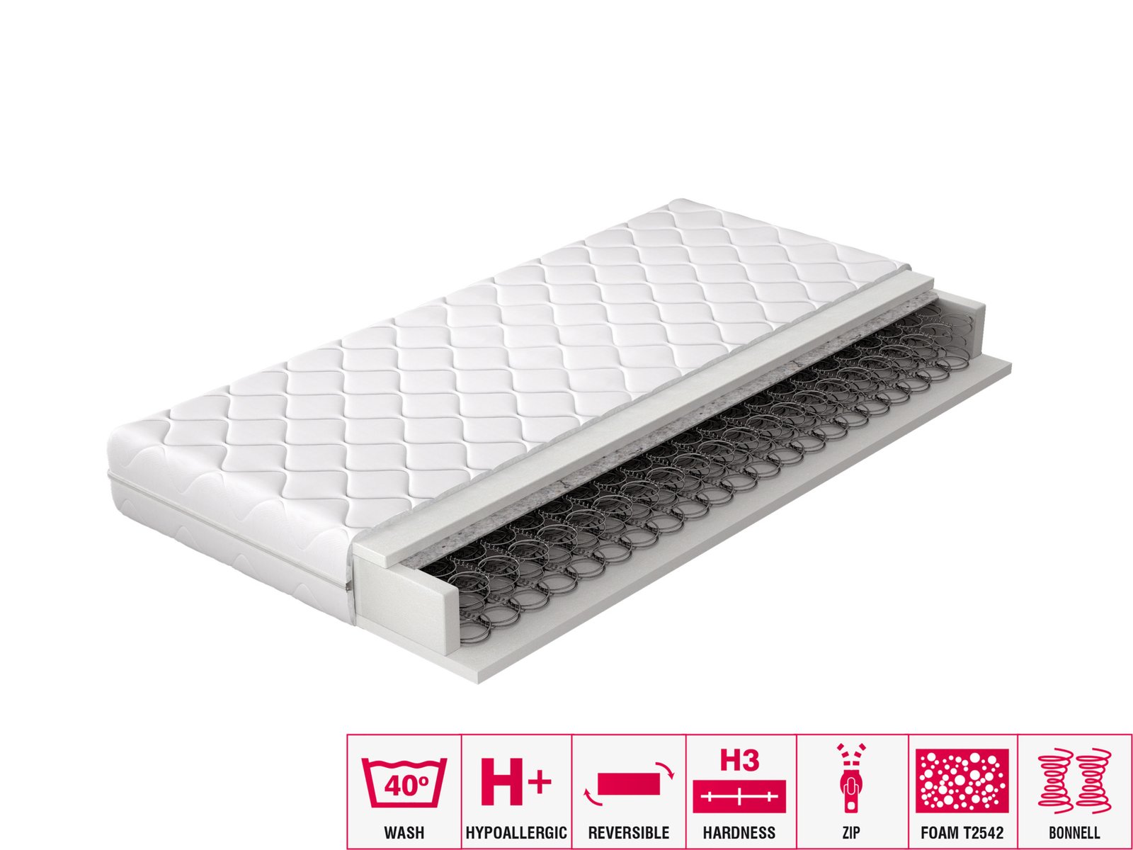 Orsola Bonnell mattress 80x200 hypoallergenic cover - Image 5