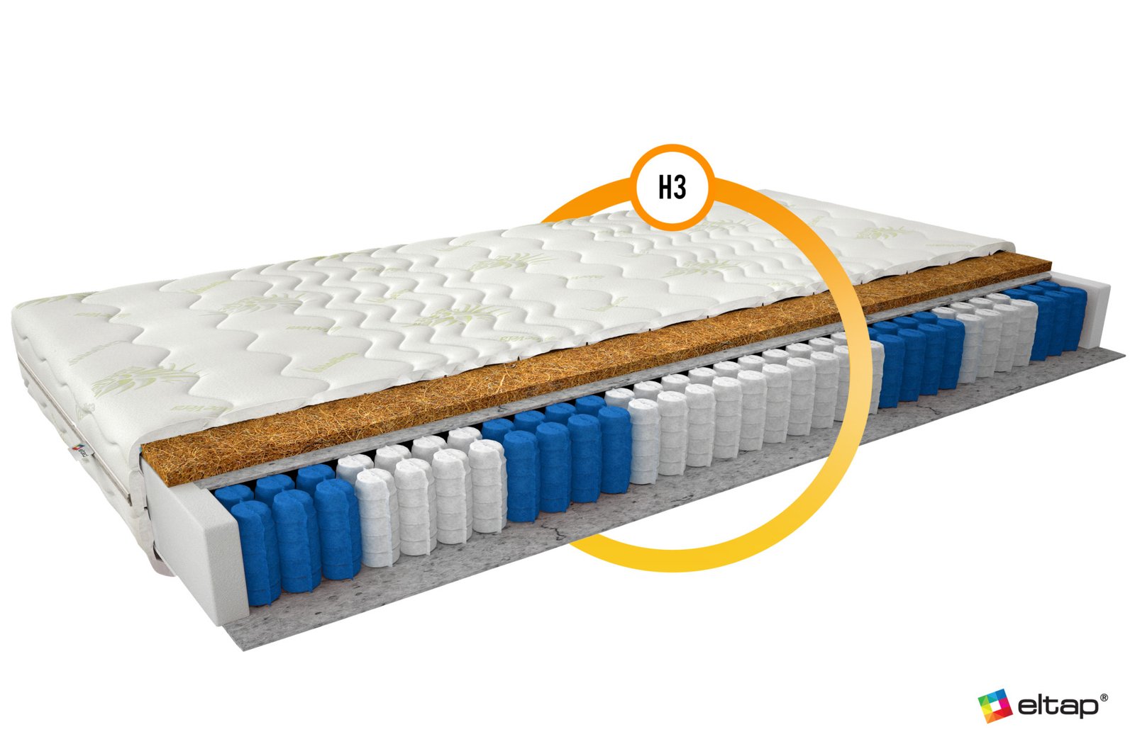 Mattress "Pini Pocket Mattress" 200x200, with aloe vera extract - Image 2