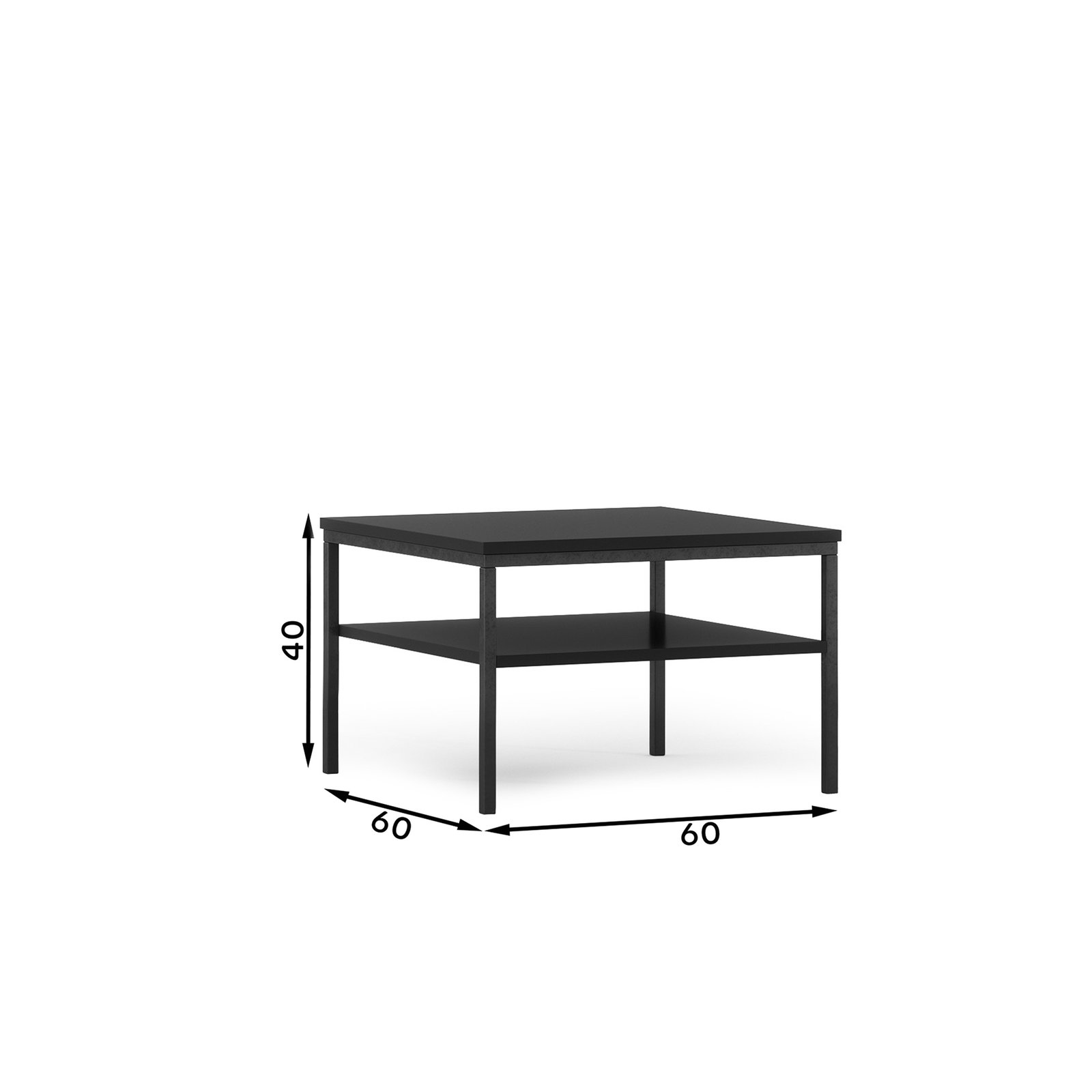 Lanzzi 60 table, matt black/matt black - Image 4