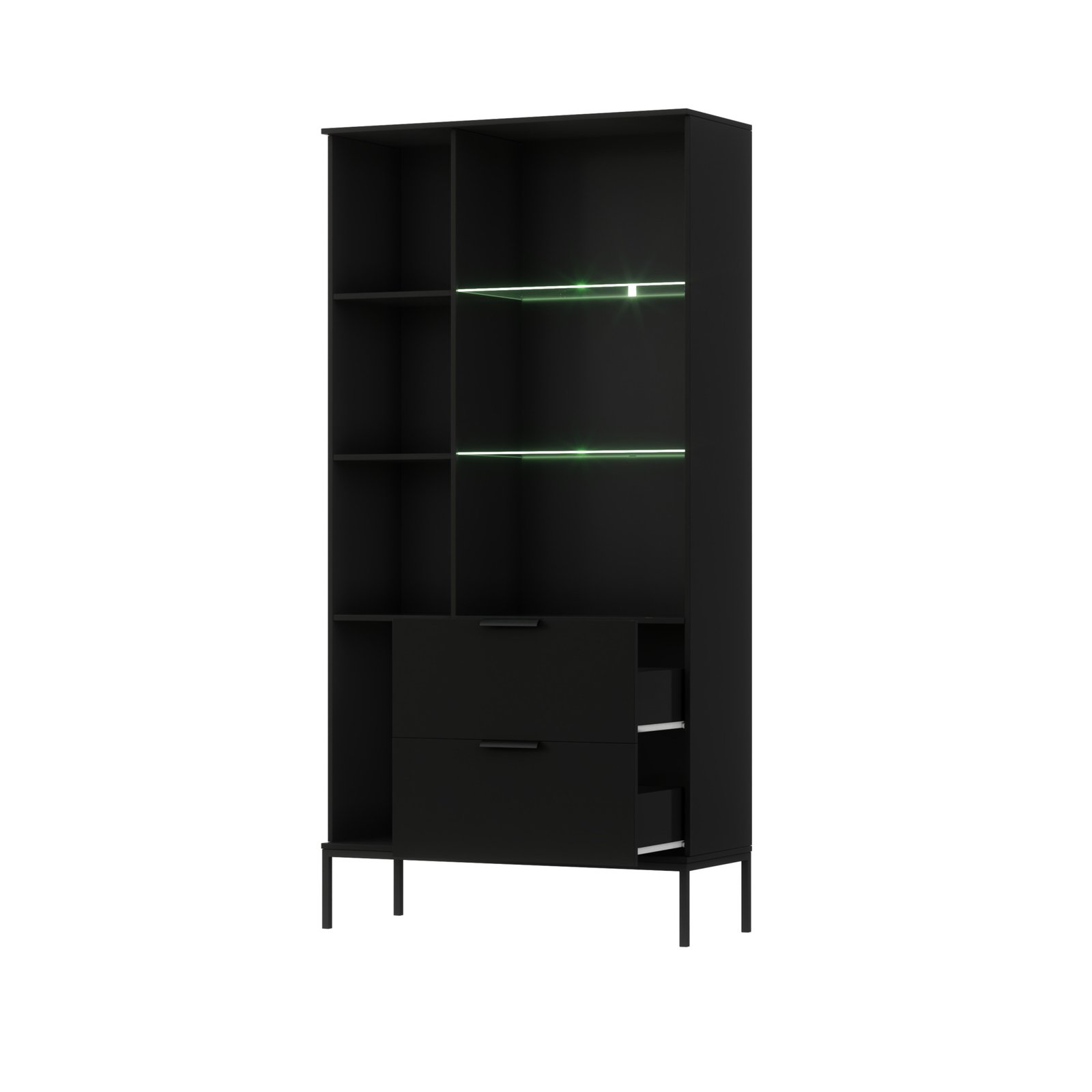 Meorati 100 display cabinet, black/artisan oak - Image 3