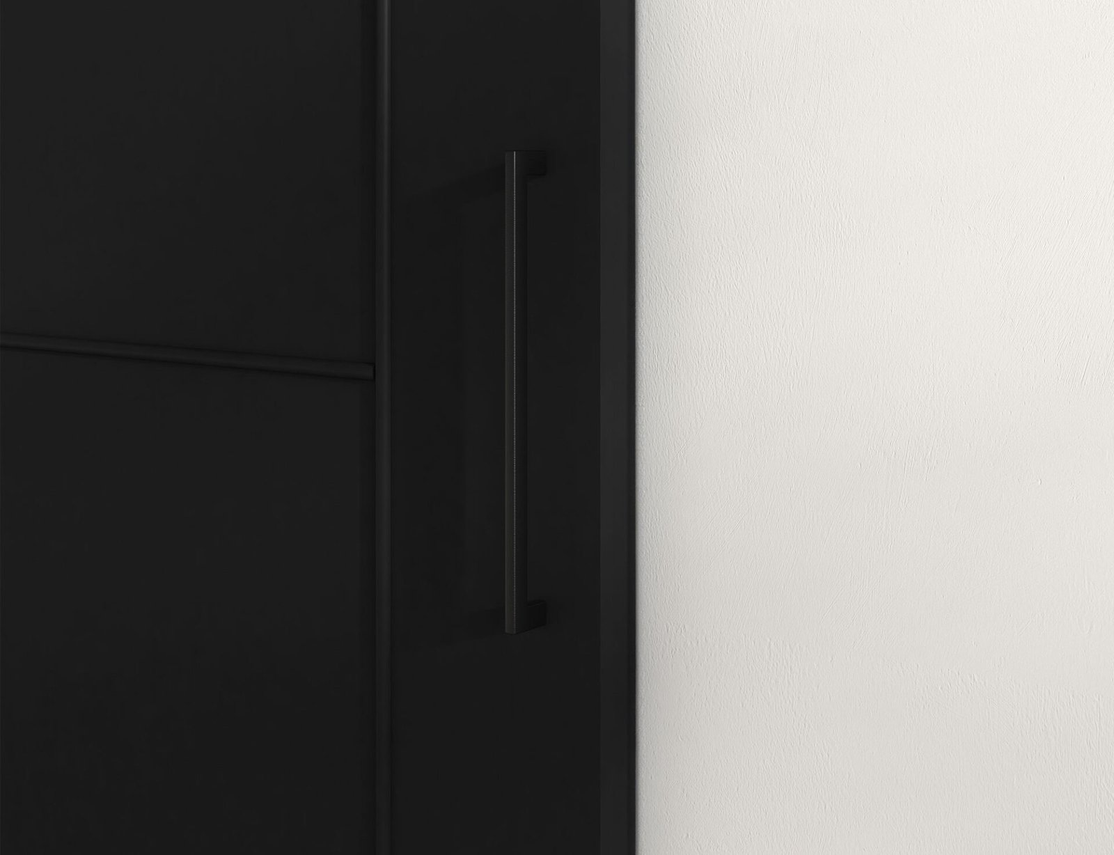 Crestina sliding door with self-closing mechanism, black - Image 10
