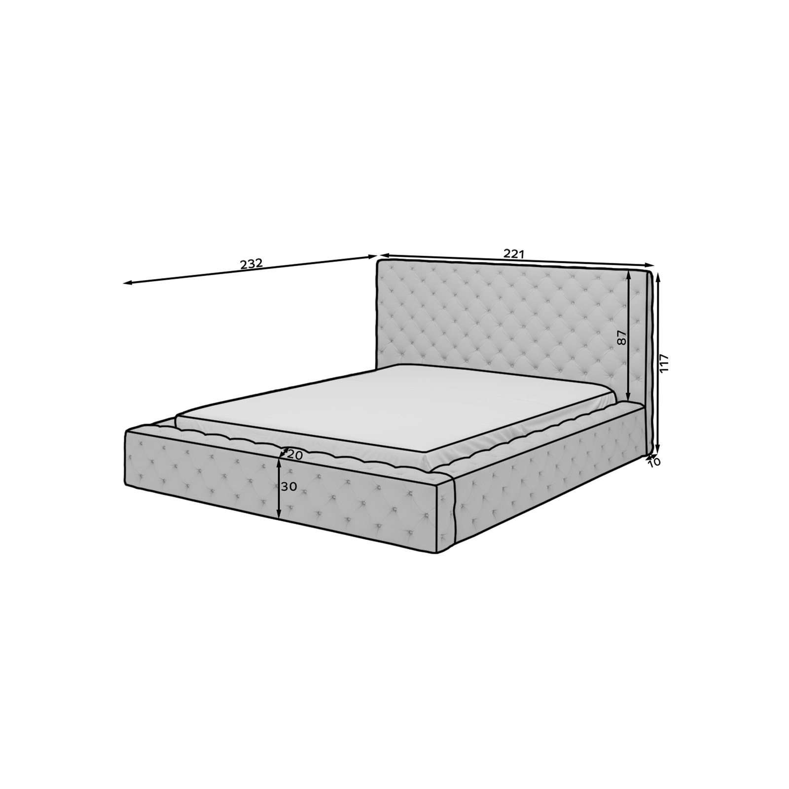 Prince style bed 180x200 - Image 9