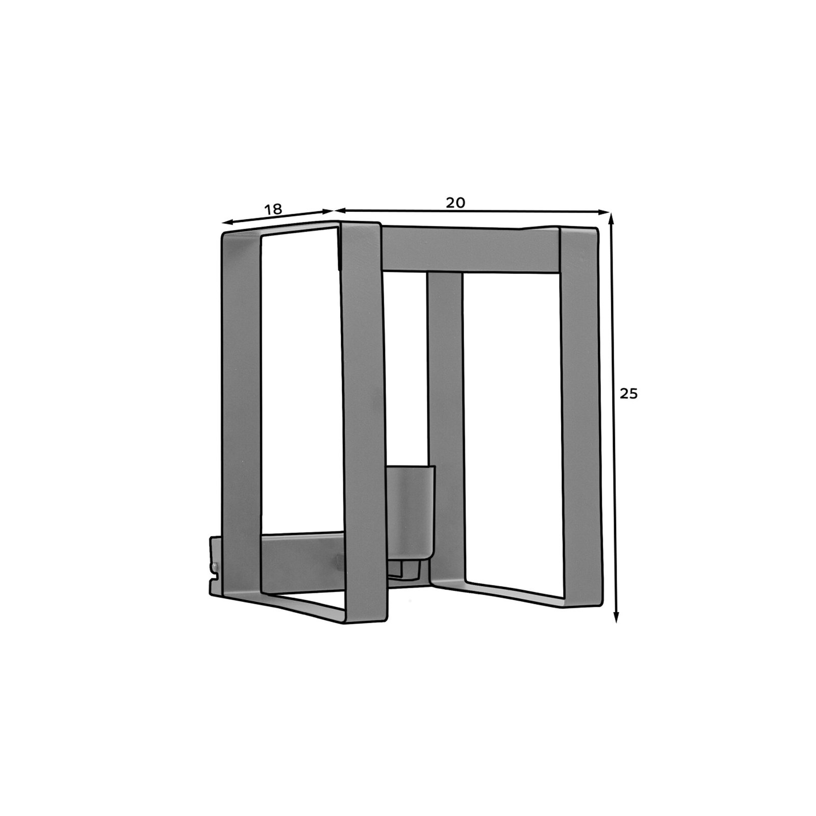 Giorri, 20x18x25cm Wall lamp 1 black - Image 5