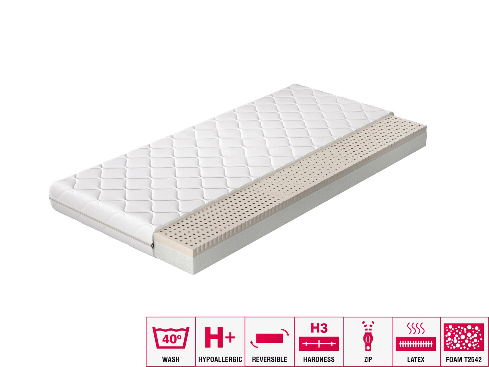 Moska latex mattress 200x200 hypoallergenic cover - Image 5
