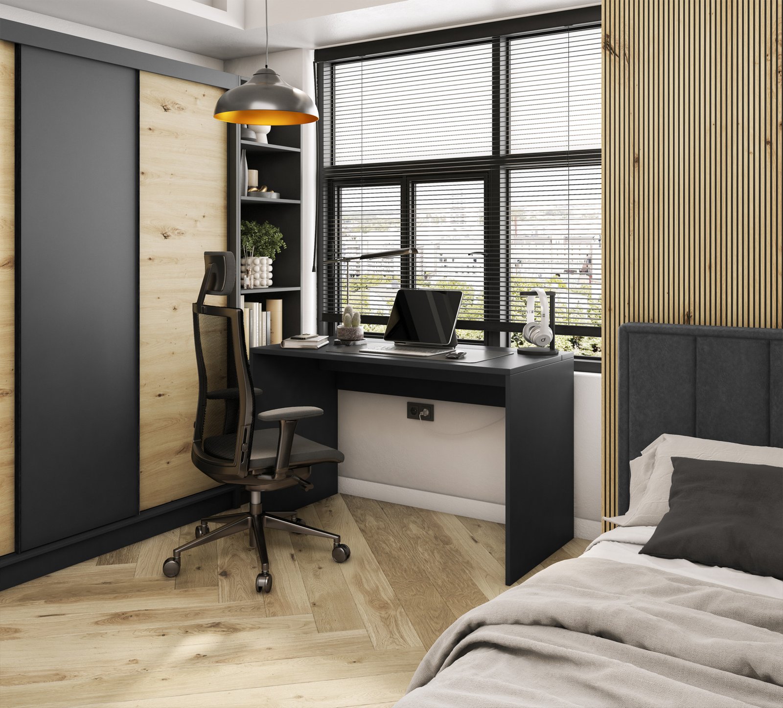 Nevy desk, black, 140 - Image 4