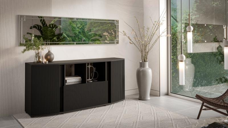 MICHELLE chest of drawers, black/viking oak - Image 3
